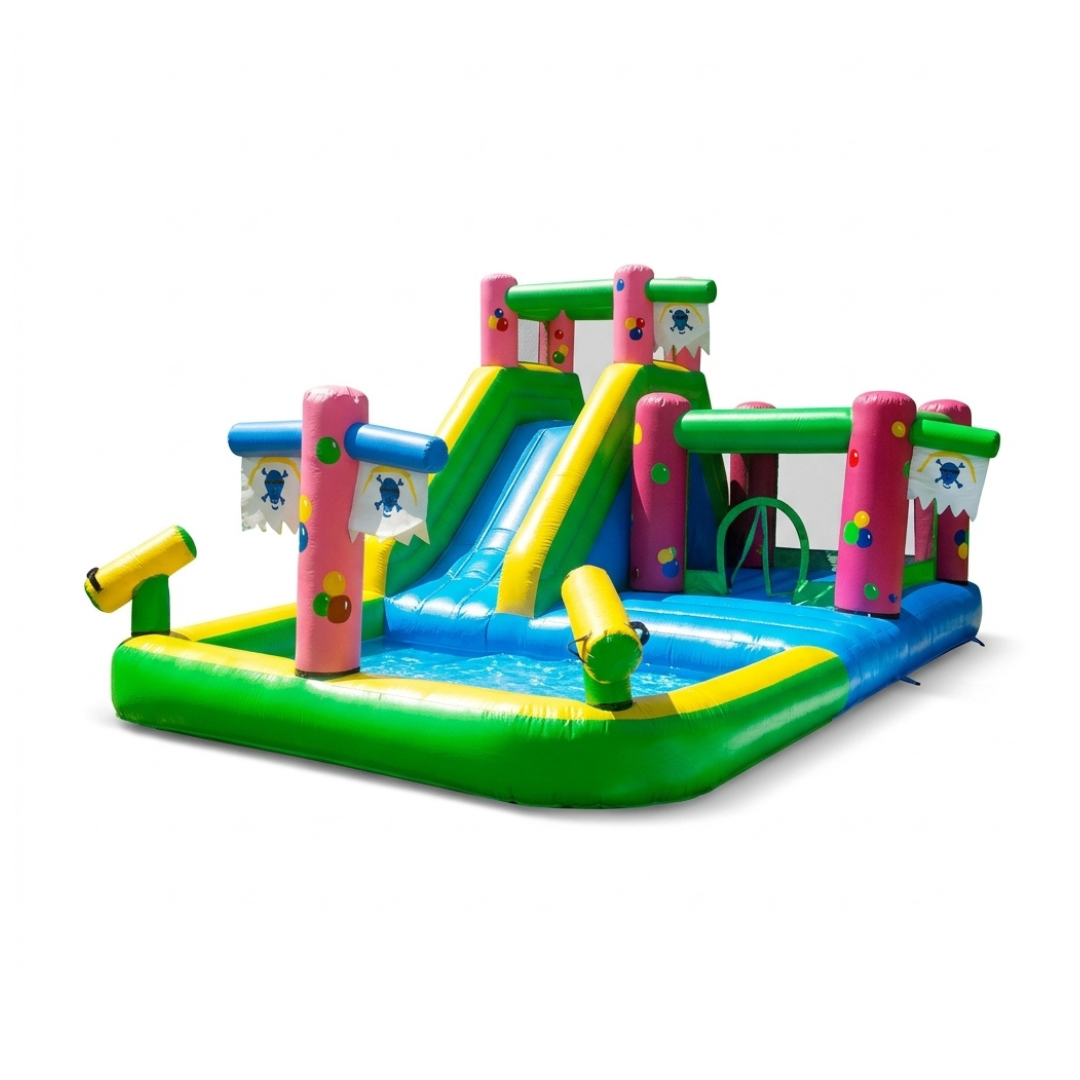Alquiler de inflable acuático Barco Pirata para eventos infantiles en Los Santos